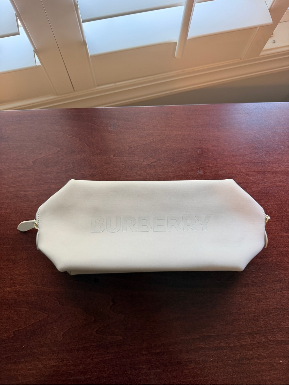 Burberry Logo Cosmetic Pouch with top zip
